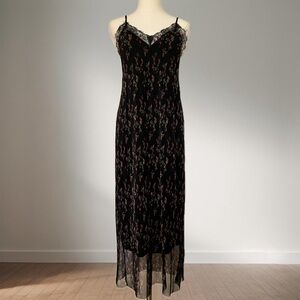 Pull&Bear Floral Sheer Overlay Slip Dress Size M